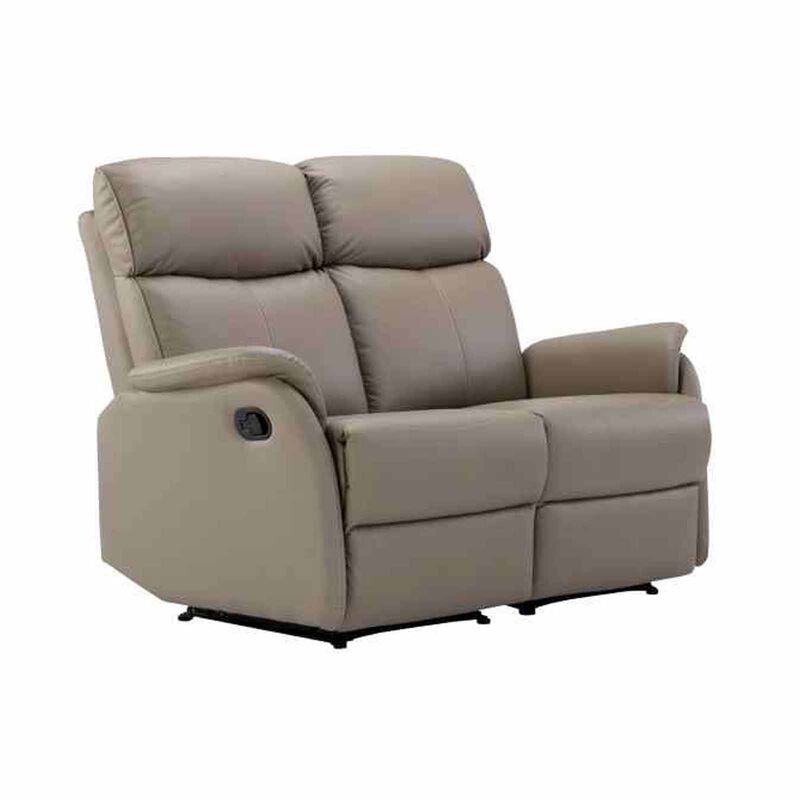 SOLOTTI 2rr-m Seater (hl) Dark Beige Half Leather Recliner Sofa AIRION-image 3