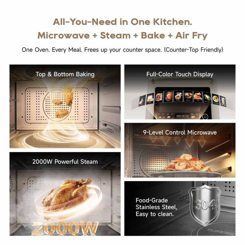 DREAME Combi Microwave Steam Oven (25l) DM-TM701-GL-image 2