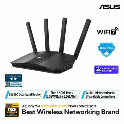 ASUS Be6500 Wifi 7 Dual Band Router 2.5g RT-BE82U