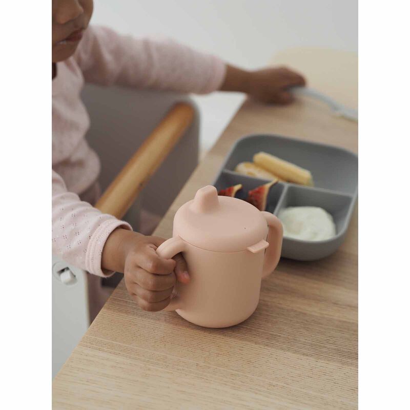 BEABA Learning Set - Pink/grey (online) SILICONE-image 4