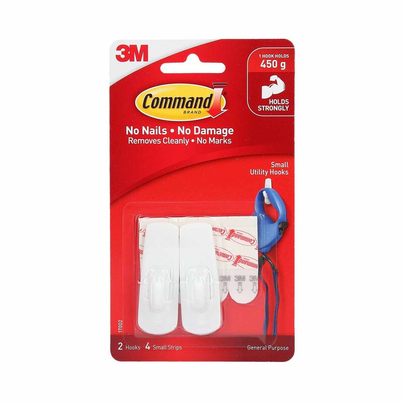 3M COMMAND Small 2 Hook 4strips 17002ANZ-image null