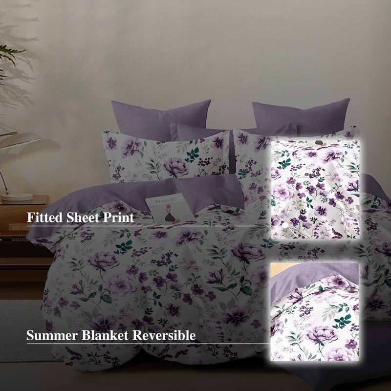 HILLCREST Hillcrest I Comfylux Printed 988tc I Amethystbloom Single Fitted Sheet ( Oe ) 7467 - A I S I FS I AMETHYSTBLOOM-image 4