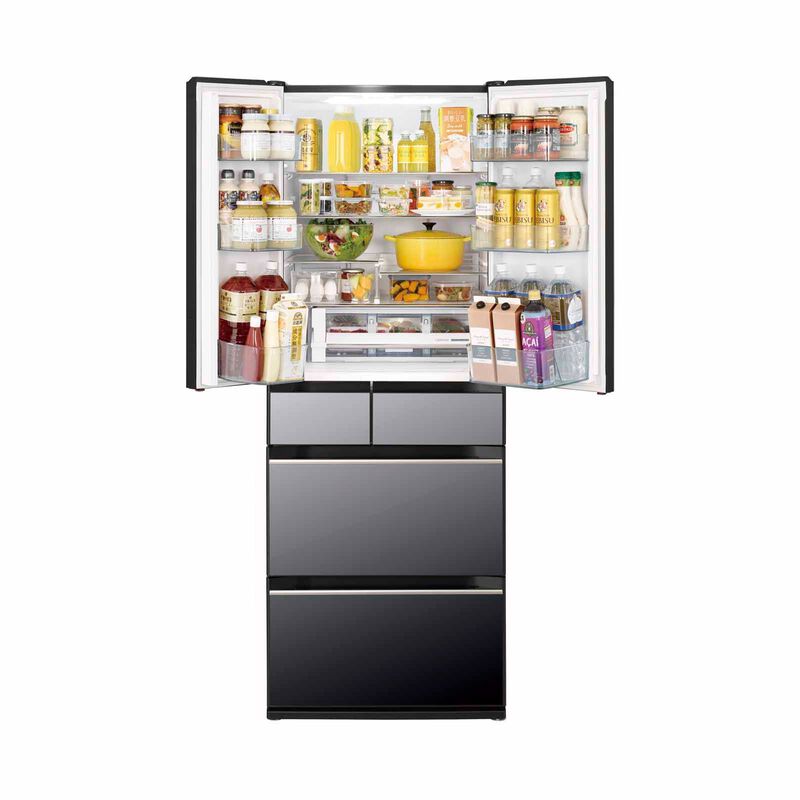 HITACHI 6 Door Fridge (611l) Crystal Mirror R-HW620WS-X-image 3