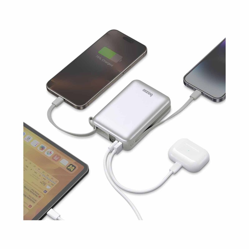 BAZIC Gopower Fusion Mini 20k, 3in1 20000mah Powerbank With Built-in Usb-c And Lightning Cable - Pebble FUS-MINI20K-PEB-image 2