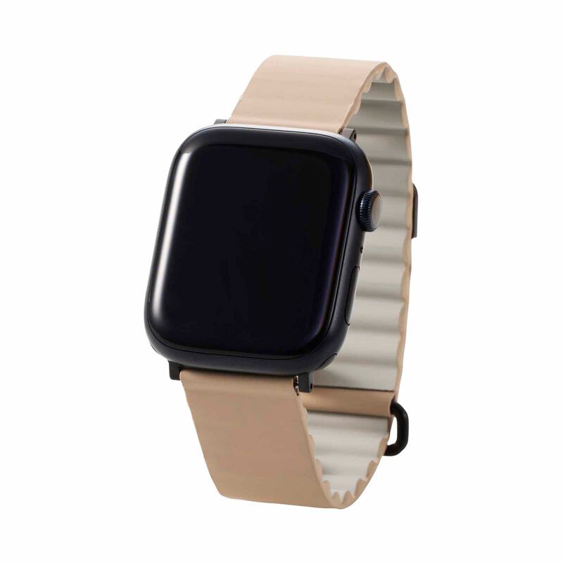ELECOM Magnetic Soft Leather Apple Watch Band 49/45/44/42mm (greige) AW-45BDLMAGGB-image 4