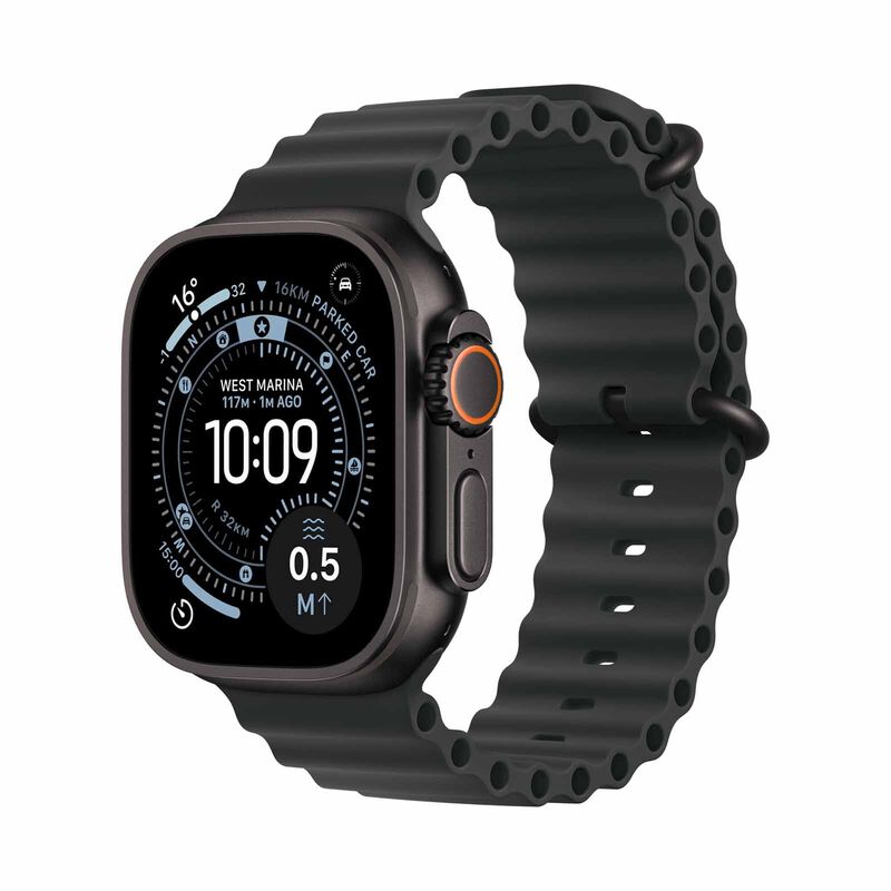 APPLE Watch Ultra 3 Gps + Cellular 49mm Black Titanium Case With Black Ocean Band MF0J4X/A-image 1