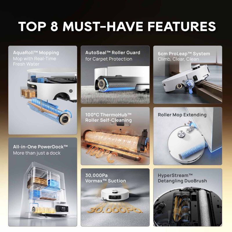 DREAME Aqua 10 Roller Robot Vacuum Cleaner DM-AQ10RL-GL-image 11