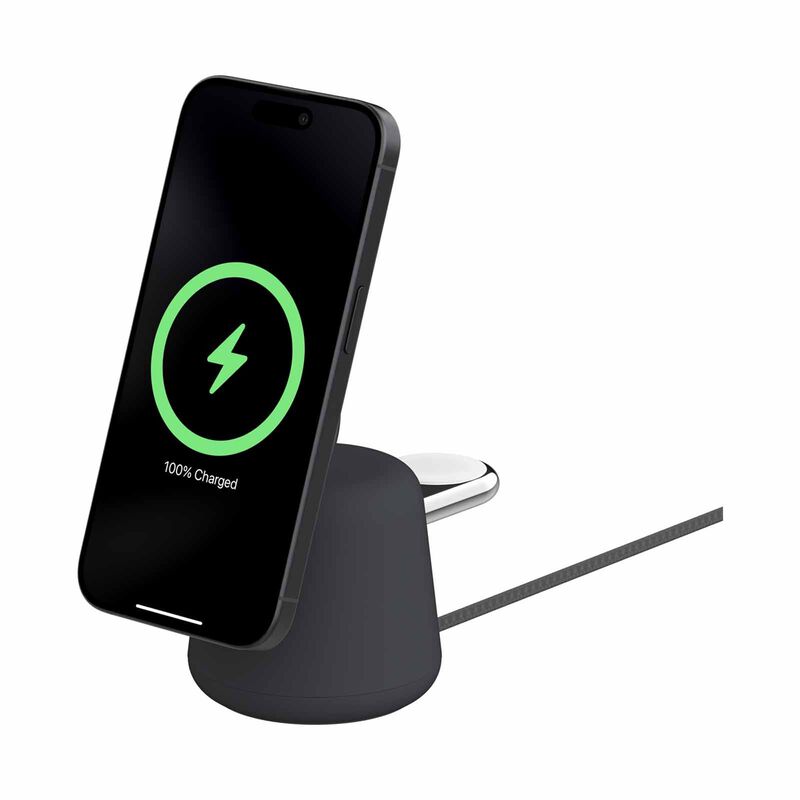 BELKIN Qi2 2/1 Wireless Charging Dock Charcoal Mass Non-psu WIZ027BTH36-image 1