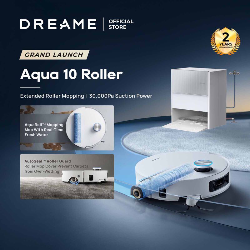 DREAME Aqua 10 Roller Robot Vacuum Cleaner DM-AQ10RL-GL-image 6