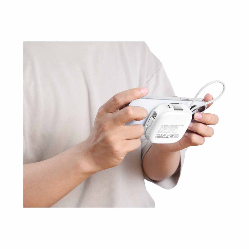 MAZER 10,000mah Qi2 Compatible 15w With Built-in Usb-c+lightning Cables, Apple Watch, Pd20w, Power Bank-wh M-MAGLINK18I-WH-image 7