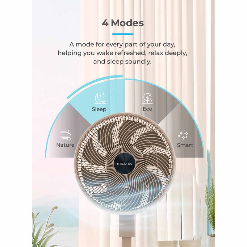 MISTRAL 12 In Bldc High Velocity Stand Fan With Remote & Wifi - Midnight Blue MHV9812DRW-MB-image 2