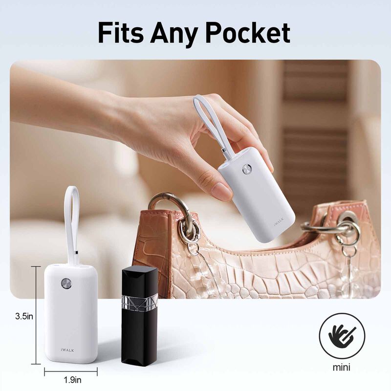 IWALK Powermini Built-in Cable, 22.5w Usb-c Fast Charging Powerbank (10,000mah) White UBP001-002A-image 9