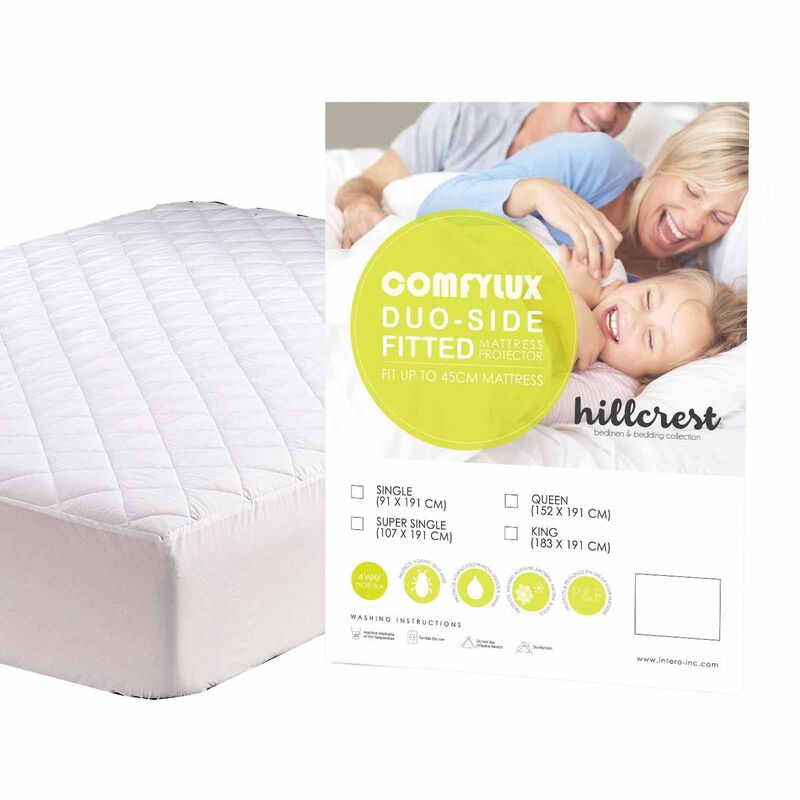 HILLCREST Fitted Mattress Protector - S/single (roadshow) COMFYLUX-image null