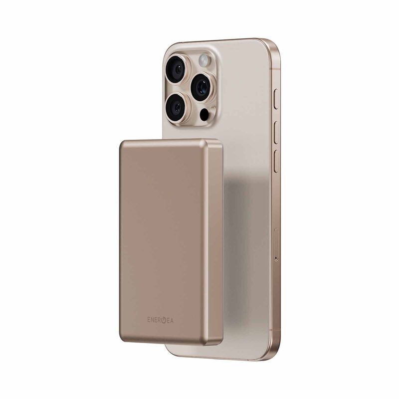 ENERGEA Alupac 10k, 10000mah Ultra Light Aluminium Magsafe Compatible Powerbank AP-10KQH-GLD-image 6