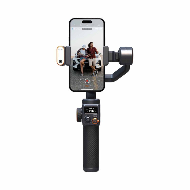 HOHEM Isteady M6 Pro 3-axis Smartphone Gimbal W/ Magnetic Fill Light & Ai Tracking Module HT-ISTEADY M6 KIT-image 1