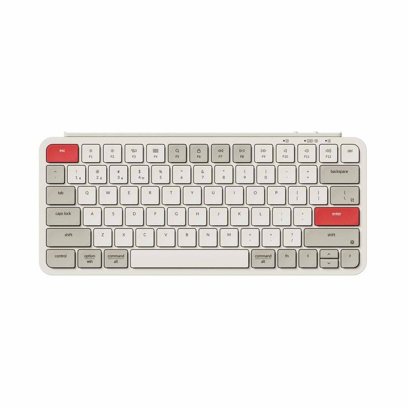 KEYCHRON B1 Pro, 77 Key, Retro Red, Ultra-slim Wireless Keyboard KYCN-B1P-K13-image 1