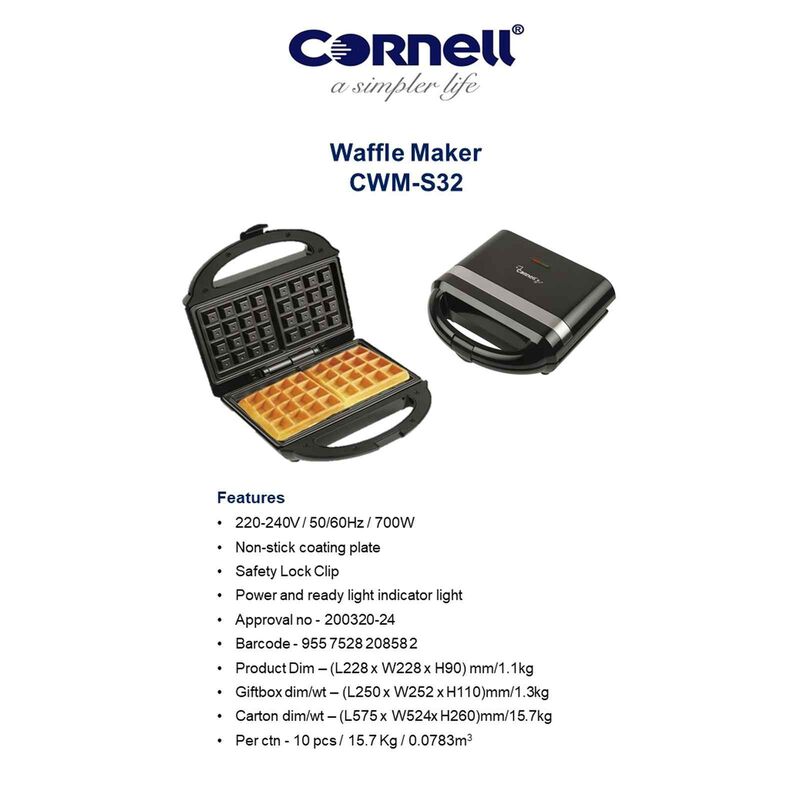 CORNELL Waffle Maker CWMS32-image 4