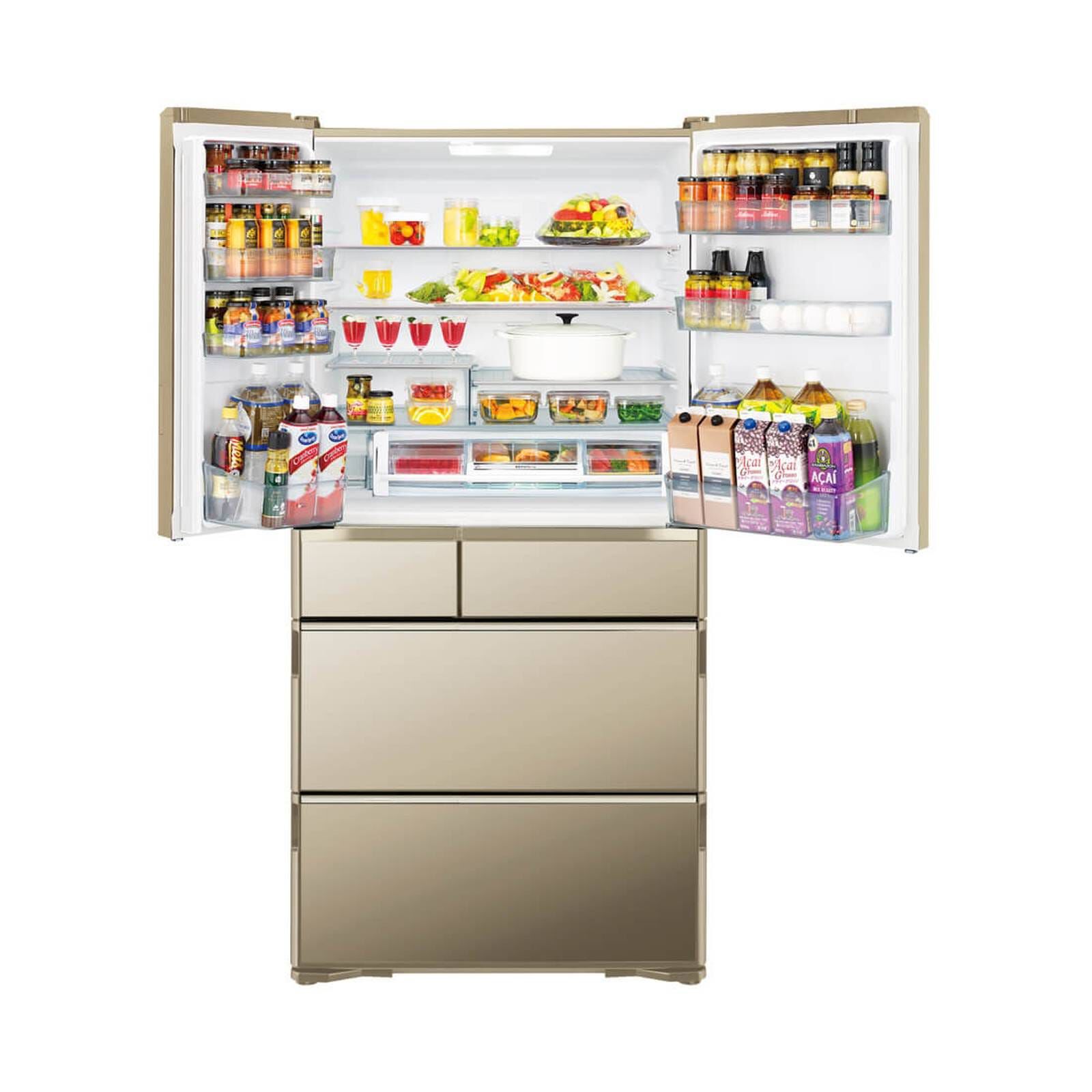Shop HITACHI 6 Dr Fridge (565l) R-ZXC740KS-XTN in Singapore