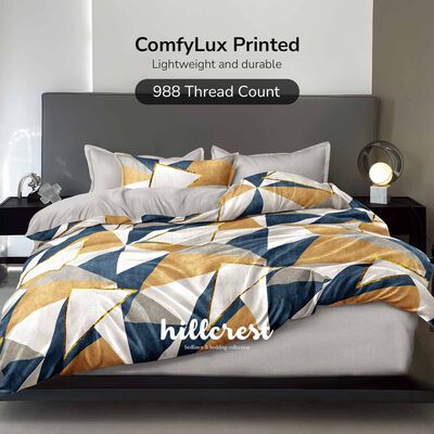 HILLCREST Hillcrest I Comfylux Printed 988tc I Clarity Single Fitted Sheet ( Oe ) 6830 I S I FS I CLARITY