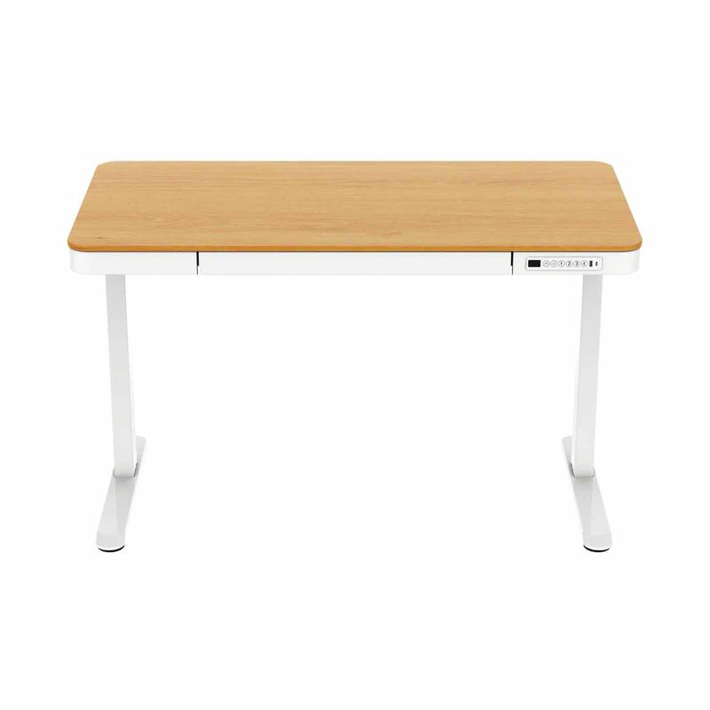 Height Adjustable Desk (oak+white) ARCHITECT-image 1