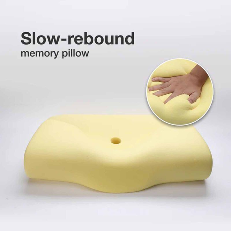 BELLAMI PL Neck Nova Memory Foam Pillow With Cover - Light Grey + Blue NECK NOVA-image 5