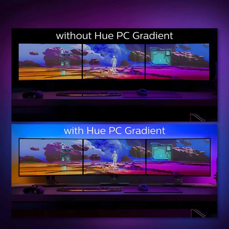 PHILIPS HU Play Gradient Lightstrip For Pc 24-27 Inch X 3 Sets 929003498705-image 2