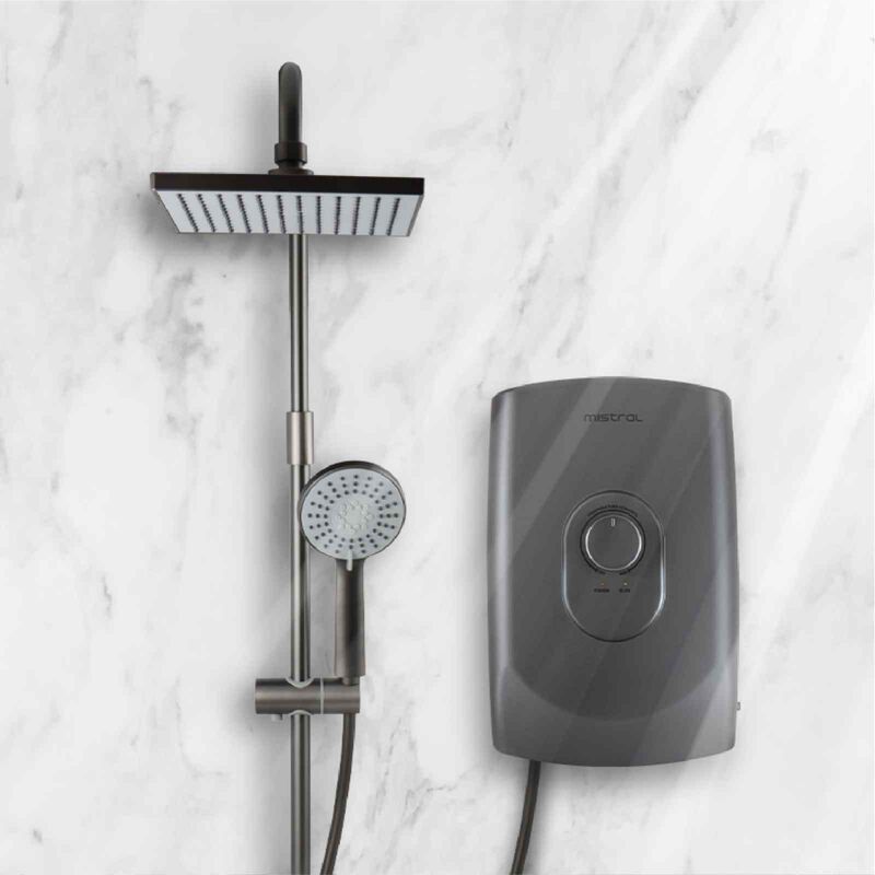 MISTRAL Shower Water Heater With Dc Pump - Gun Metal MSH99-GM-image 5