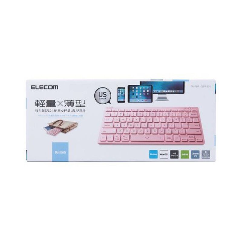 ELECOM Bluetooth Mini Keyboard Pink TK-FBP102PF-EN-image 2