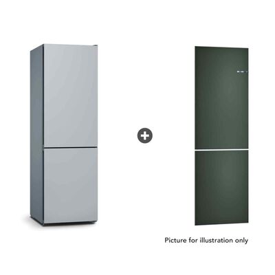 BOSCH 2 Dr Fridge (gross 357l) With Pearl Green Fridge Dr KGN36IJ3SG + KSZ1AVH10