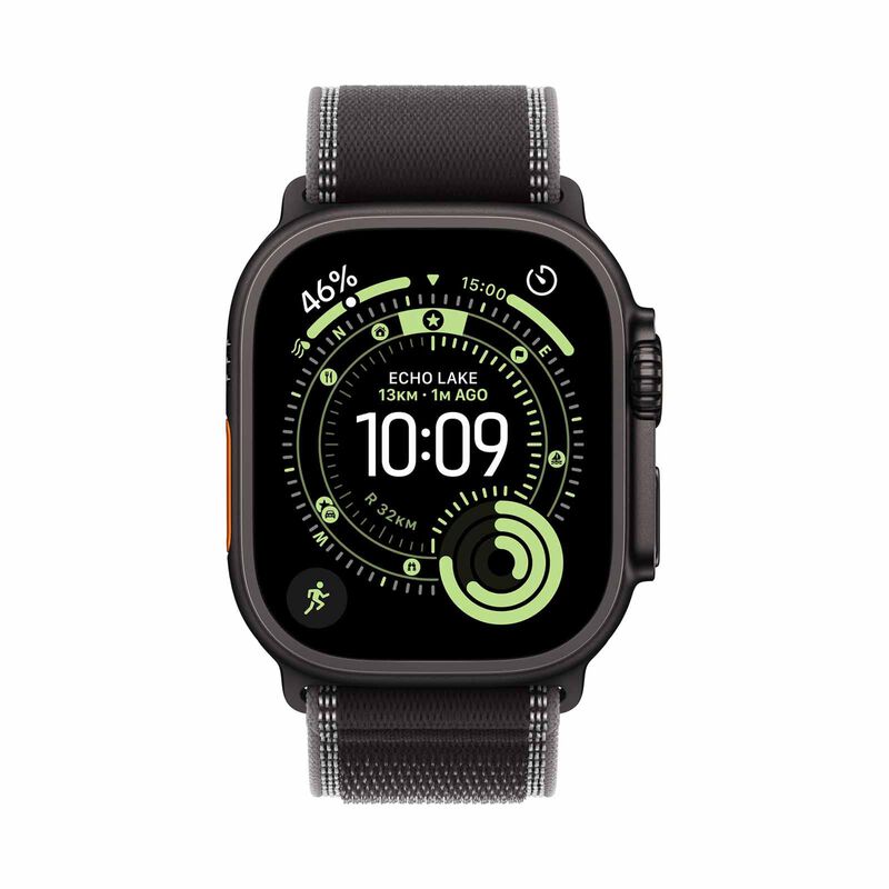 APPLE Watch Ultra 3 Gps + Cellular 49mm Black Titanium Case With Black/charcoal Trail Loop - M/l MF1H4X/A-image 8