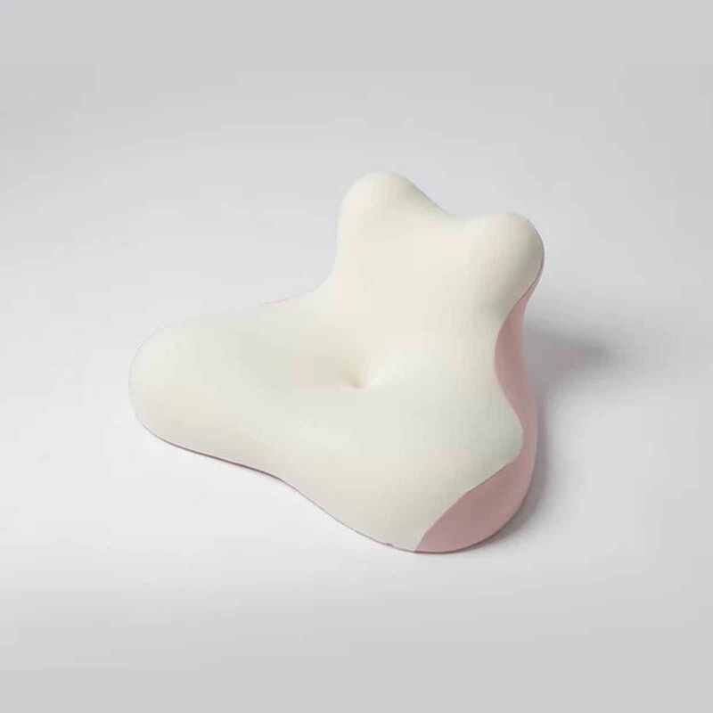 BELLAMI PL Dream Memory Foam Pillow With Cover - Beige + Pink DREAM-image 1