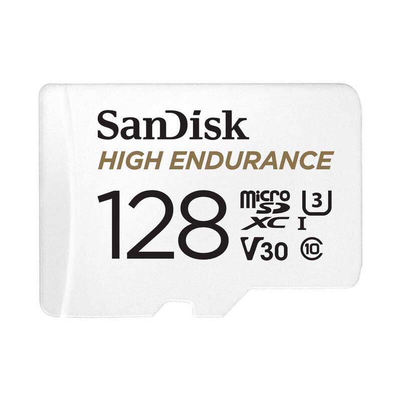 SANDISK High Endurance Microsdxc 128gb(10,000 Hrs), Uhs-i, C10, U3, V30, 100mb/s R, 40mb/s W, Sd Adaptor SDSQQNR-128G-GN6IA-image 1