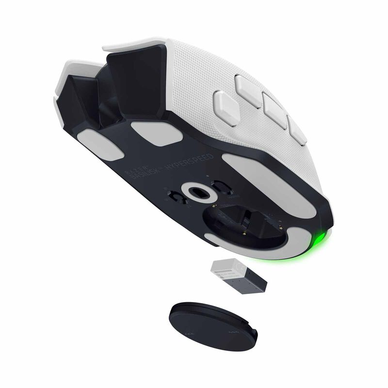 RAZER Basilisk V4 Hyperspeed - Ergonomic Wireless Gaming Mouse - White Edition RZ01-05680200-R3M1-image 2