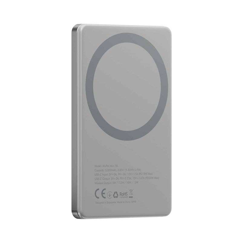 ENERGEA Alupac Mini, 5000mah Mini Aluminium Magsafe Compatible Powerbank - Nat AP-MINI5K-NAT-image 4