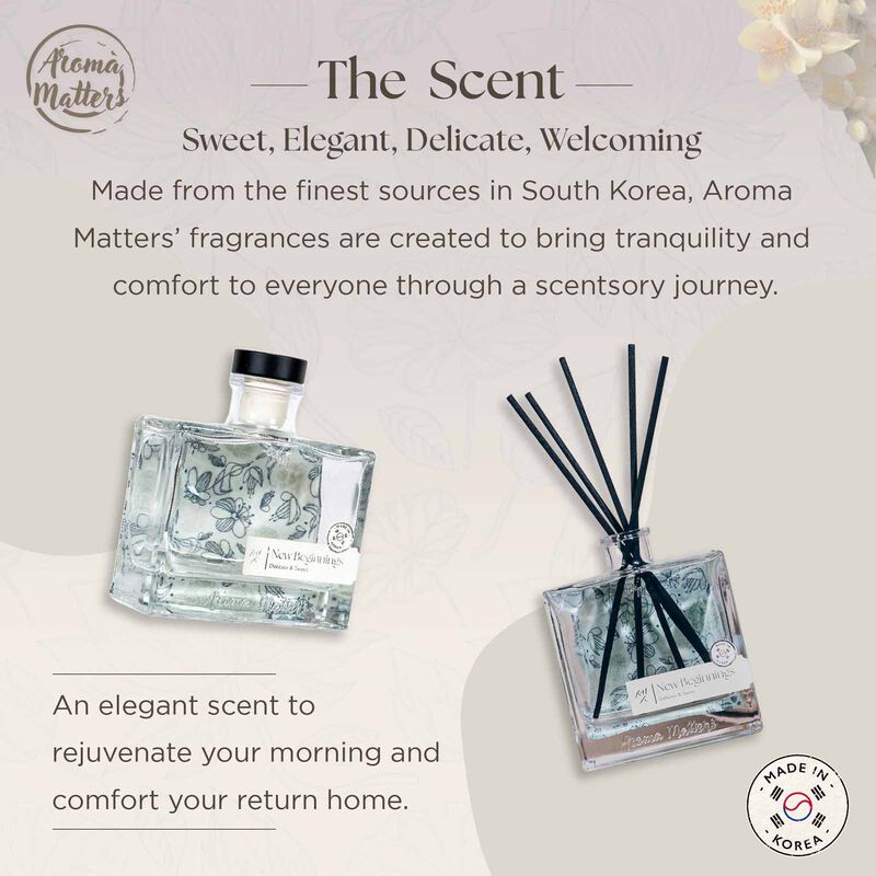 AROMA MATT New Beginnings Reed Diffuser 8.45 Fl.oz (250ml) BOTTLE250-NEW BEGINNINGS-image 3