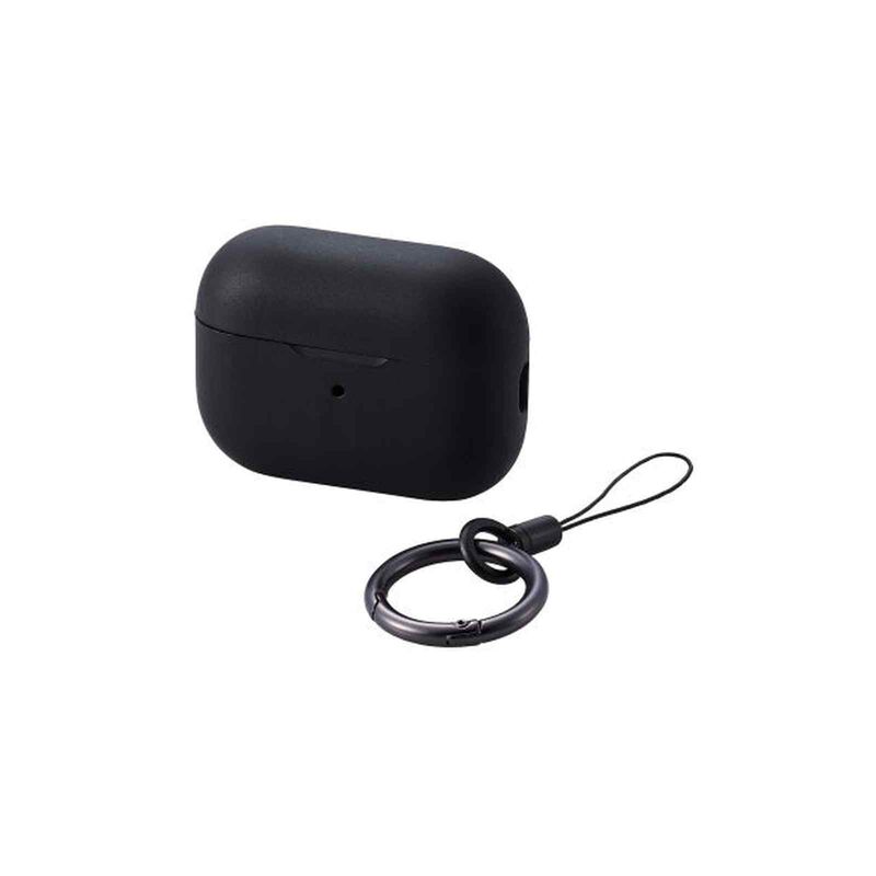 ELECOM Airpods Pro Gen2 Silicone Case Black AVA-AP4SCBK-image 1