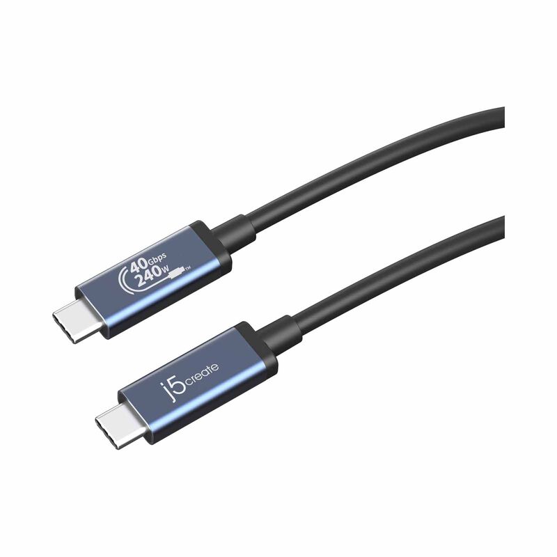J5CREATE 240w Full-featured Usb-c Cable (usb4 Gen 3) JUC29L08-image 1