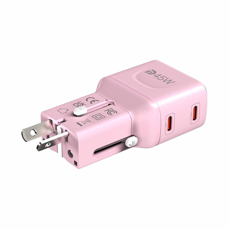 MAZER Infinitetravel Pocket Gan Pd45w 2c Travel Charger-pink M-IFTRAVEL545-PK-image 7