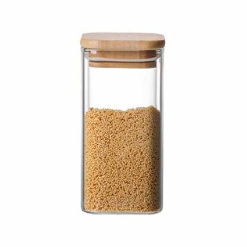 ELEMENTAL High Boroslicate Glass Storage Jar With Acacia Lid (1200ml) 19ZM-N3-image null