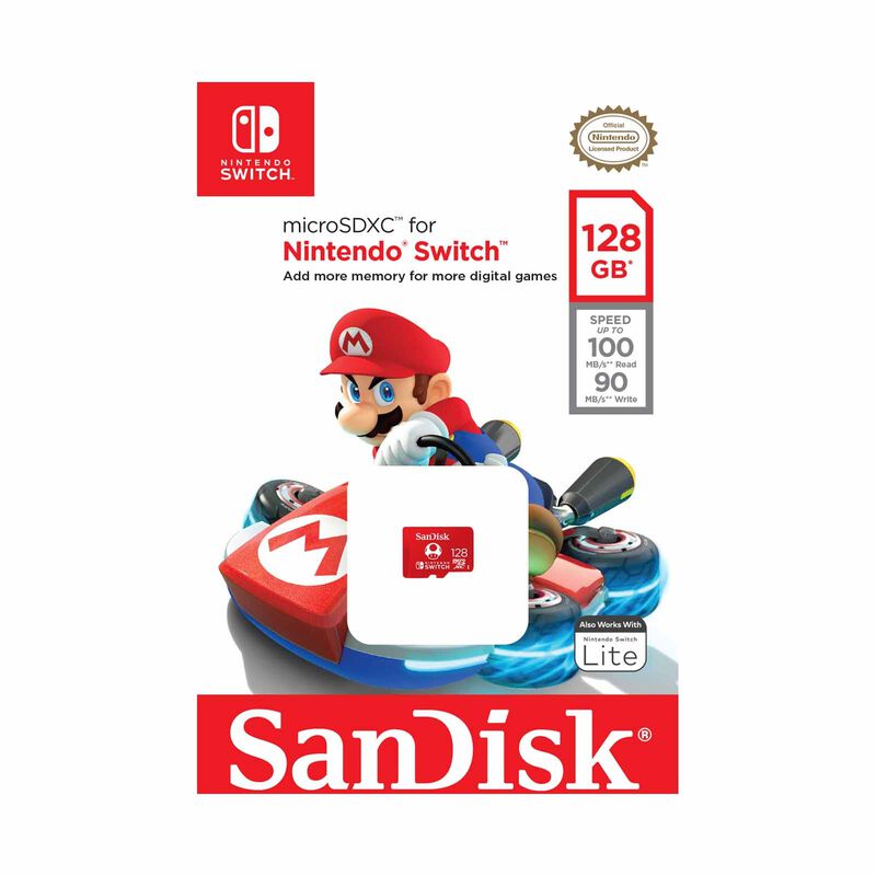 SANDISK Sandisk & Nintendo Cobranded Microsdxc 128gb, U3, C10, Uhs-1, 100mb/s R, 90mb/s W, 3x5, Lifetime Ltd SDSQXAO-128G-GN3ZN-image 3