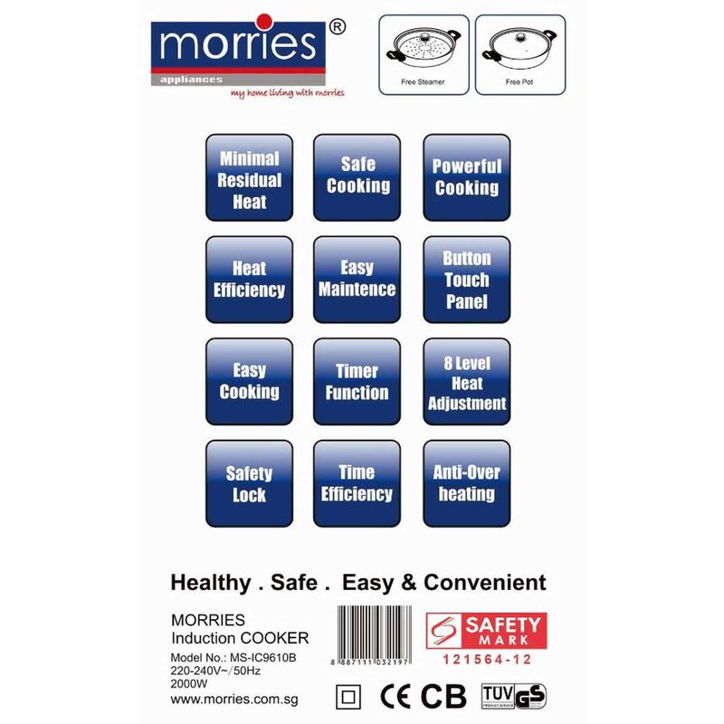 MORRIES Induction Cooker (2000w) MS -9610B-image 3
