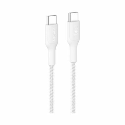 BELKIN Usb-c - Usb-c Cable 240w 2.0, Braided Pcr, 1m, White CAB025FQ1MWH