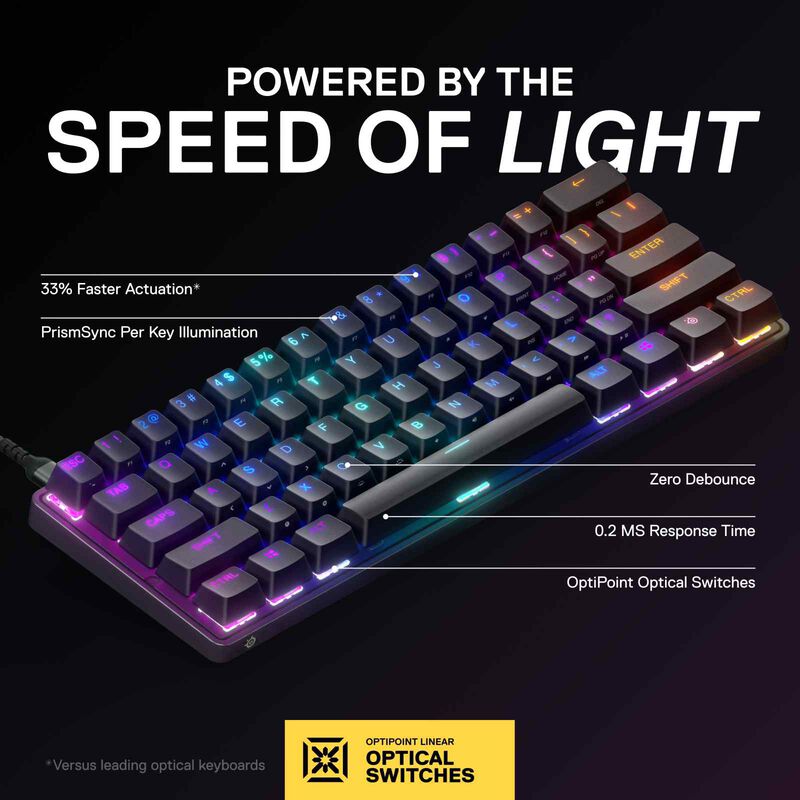 STEELSERIE Us Gaming Wired Keyboard APEX 9 MINI-image 10