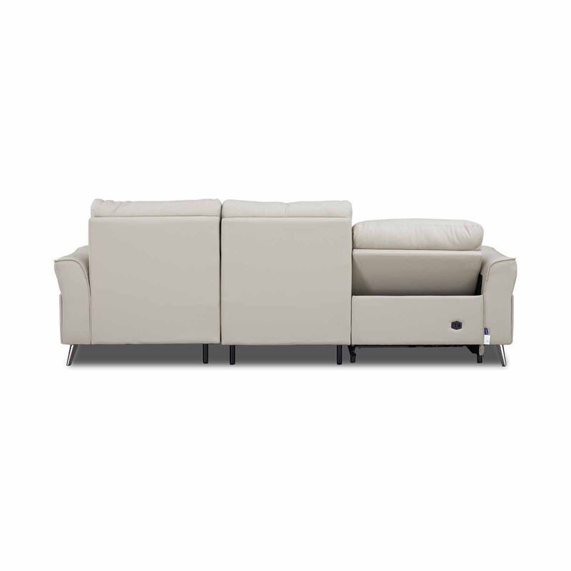 GERBRSI L Shaped Recliner (hl) Right Cat A Grey Half Leather Sofa FAYE-image 3
