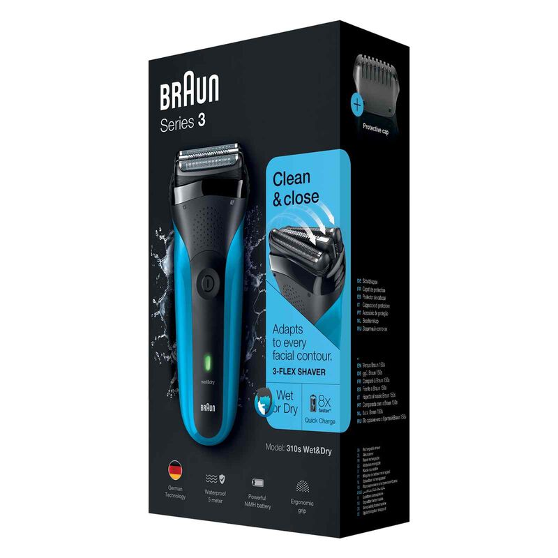 BRAUN Series 3 Wet & Dry Shaver - Blue S3310S-image 2
