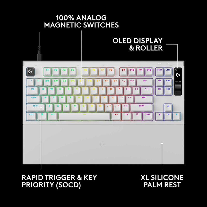 LOGITECH G Pro X2 Rapid Keyboard Analog Swt White 920-014102-image 7