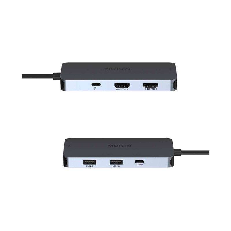 MOKIN 7 In 1 2xhdmi+1xvga+1xusb-c3.0+2xusb A 2.0+pd Charging Hub MK-MOUC0516-image 3