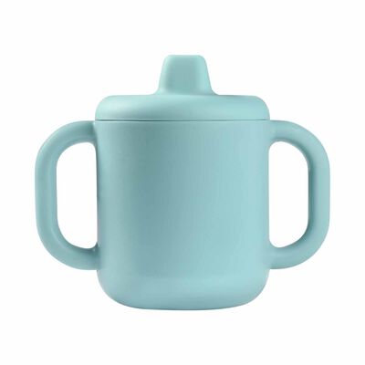 BEABA Learning Cup With Spout Lid - Blue (online) SILICONE