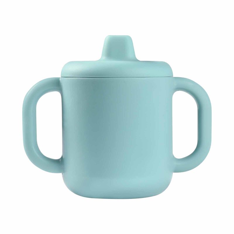 BEABA Learning Cup With Spout Lid - Blue (online) SILICONE-image 1