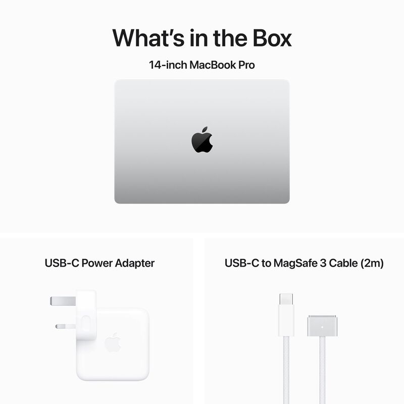 APPLE 14-inch Macbook Pro M3 Chip With 8-core Cpu And 10-core Gpu 512gb Ssd Silver MR7J3ZP/A-image 6